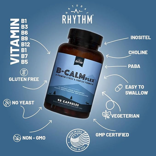 Natural Rhythm B-CALMplex, Unique B Vitamin 3 Month 90 Capsules