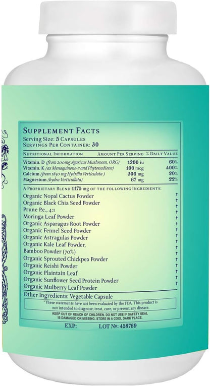 Catie's Whole Plant Food Calcium K2, Boron, 30 Day 150 Capsules.