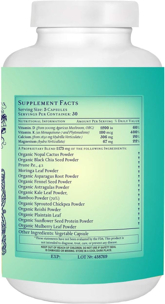 Catie's Whole Plant Food Calcium K2, Boron, 30 Day 150 Capsules.
