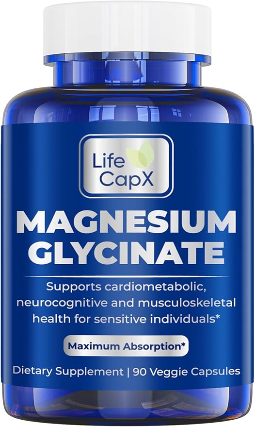 Magnesium Glycinate 667mg, 120mg Magnesium Supplement B6, Vitamin (90 Capsules)