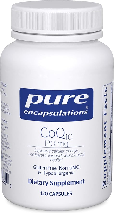Pure Encapsulations CoQ10 120 mg Q10 Supplement 120 Capsules