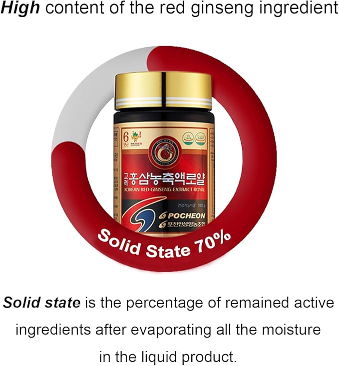 Pocheon 240g(8.5oz), 100% Pure Korean 6Years 70% Solid