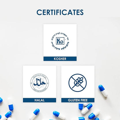 Capsuline Colored Size 000 Empty Gelatin Capsules Blue/White 1000 Count
