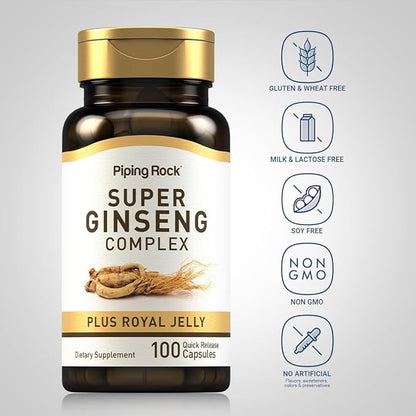Piping Rock Ginseng Complex Capsules 100 Count