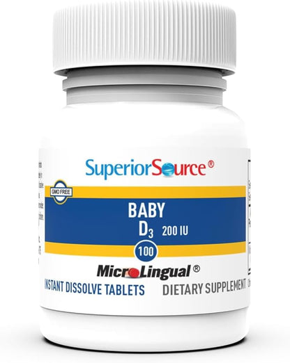 Superior Source Baby Vitamin D3 200 100 Count,