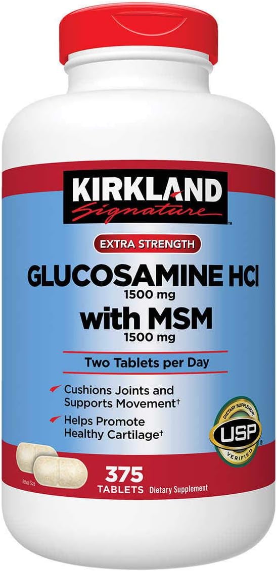 Kirkland Signature Glucosamine with MSM, 375 (2 Pack)