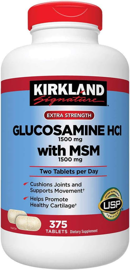 Kirkland Signature Glucosamine with MSM, 375 (2 Pack)