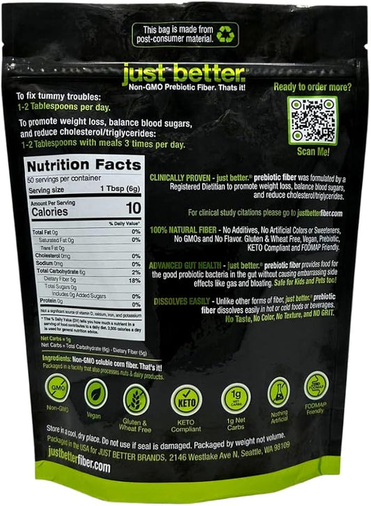 Prebiotic Fiber Supplement for a Healthy Gut 50 servings