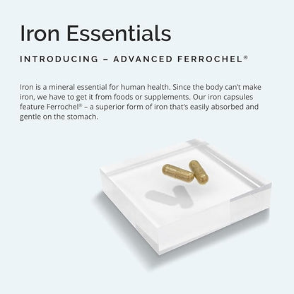 BRAINMD Dr Amen Iron - 30 Capsules - Supports Energy Production, Cognitive Function & Gene Regulation - Gentle & Easily Absorbed - Gluten Free - 30 Servings