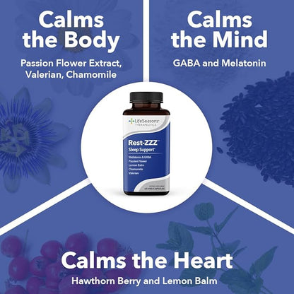 Rest-ZZZ - Powerful Sleep Support Supplement 120 Capsules