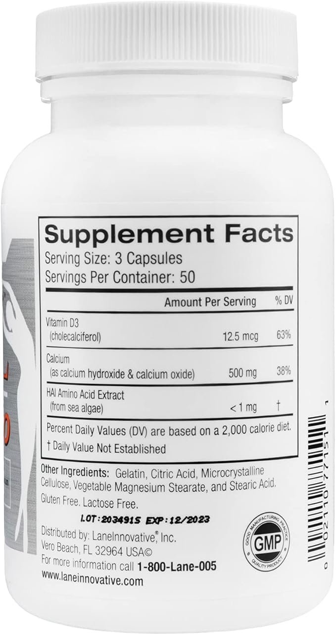 Lane Innovative - AdvaCAL 1000, Advanced Calcium Supplement, Easy to Swallow Extra Small Capsule, Supports Increased Bone Density (50 Servings)