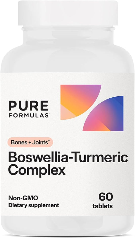 PureFormulas Boswellia Turmeric Supplements for Joint 60 Tablets