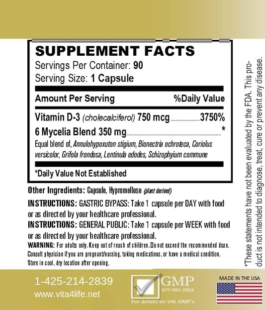 Vitamin D3, 750mcg (90 Count)