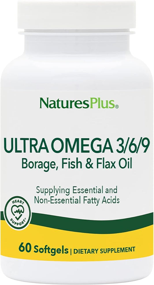 Natures Plus Ultra Omega 3 6 9-1200 mg, 60 Softgels 60 Servings