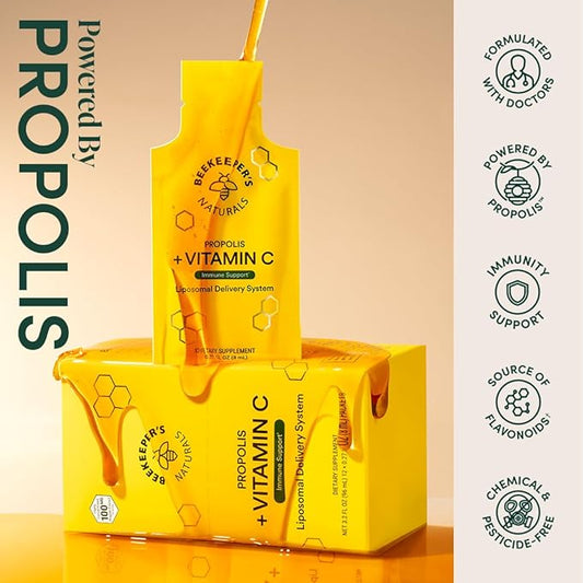 Propolis Liposomal Vitamin C by Beekeeper's 1000mg Vitamin 12 Ct