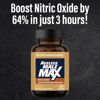 Max Total Testosterone Booster Supplement for Men, 120 Caplets
