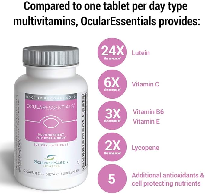 ScienceBased Health OcularEssentials Whole Body Formula 30 Key 60 Capsules
