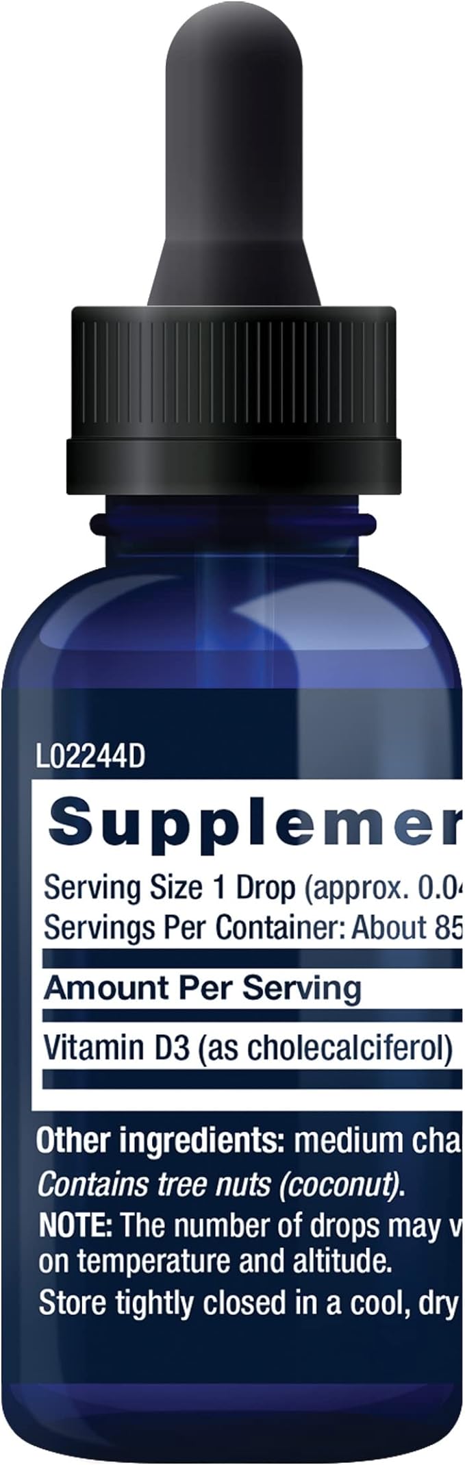 Life Extension Liquid Vitamin D3, 50 mcg (2000 IU), Immune System Support, Bone Health, Whole-Body Health, unflavored, Gluten-Free, Non-GMO, 29.57 ml