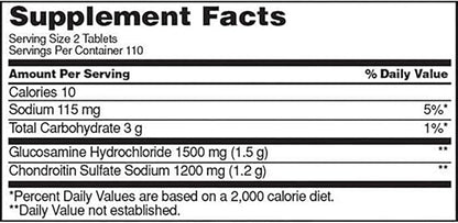 Signature Extra Strength Glucosamine 1500mg/Chondroitin 1200mg Sulfate 220 Tabletss 1)