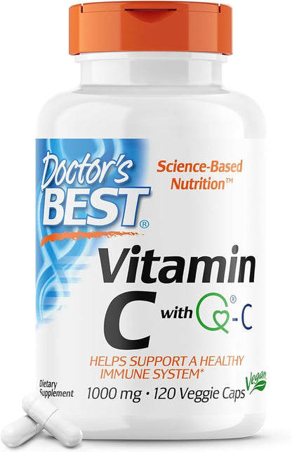 Doctor's Best Vitamin C with Q-C 1000mg Non-GMO, 120 Count