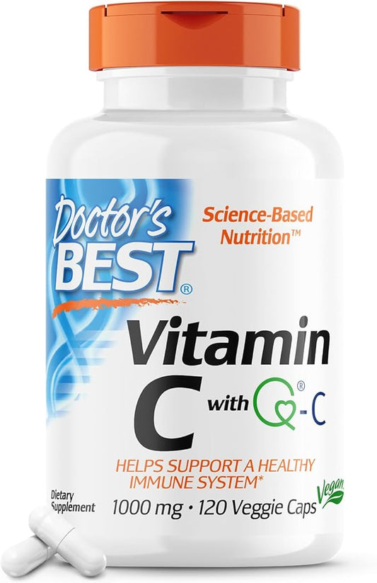 Doctor's Best Vitamin C with Q-C 1000mg Non-GMO, 120 Count