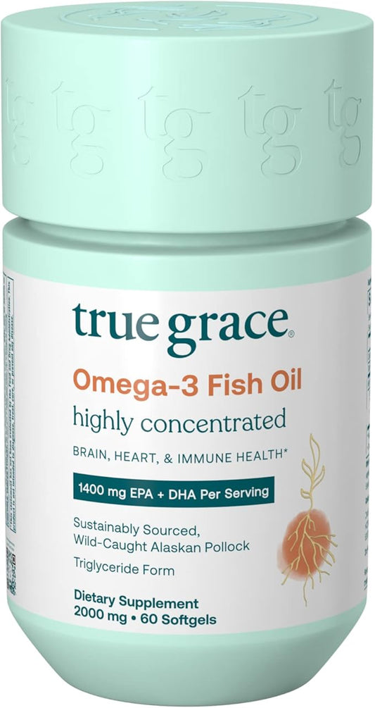 True Grace Omega-3 Fish Oil 60 Softgels 1400 mg