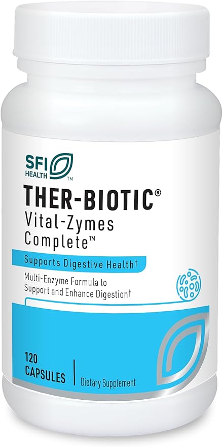 Klaire Labs Ther-Biotic Vital-Zymes Complete Digestive Enzymes 20 Active (120 Count)