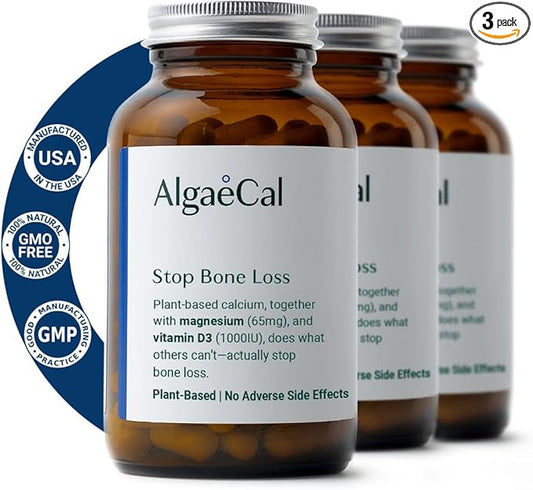 ALGAECAL - Plant Based Calcium Supplement D3 (1000 (1000 IU) 13 Minerals 90 Veggie 3 Month