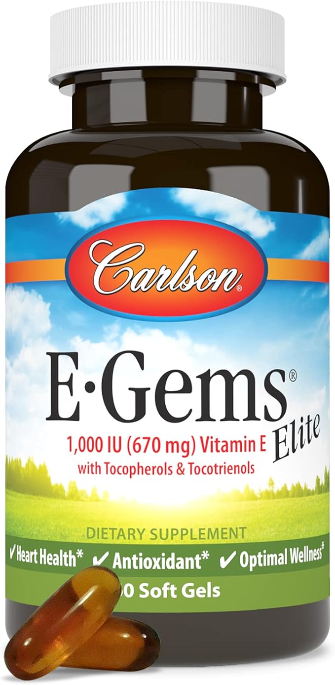 Carlson - E-Gems Elite, 1000 IU (670 mg) 60 Softgels