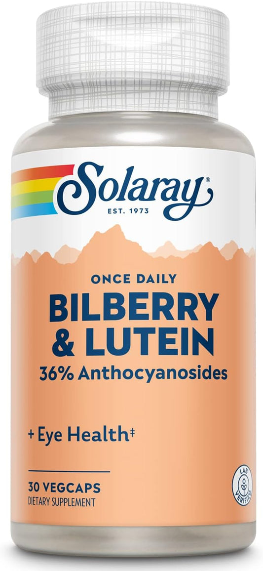 Solaray One Daily Bilberry and Lutein 160 mg 30 Count
