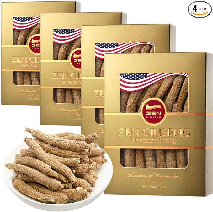 4 Boxes of American Wisconsin Ginseng (16oz)