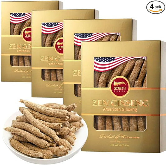 4 Boxes of American Wisconsin Ginseng (16oz)