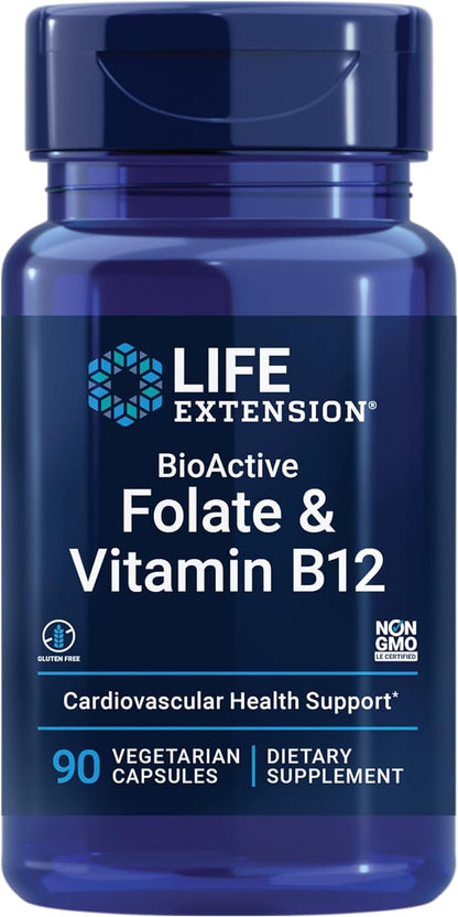 Life Extension Vitamin B6 250 mg, 100 Vegetarian B12, Vegetarian 90 Count