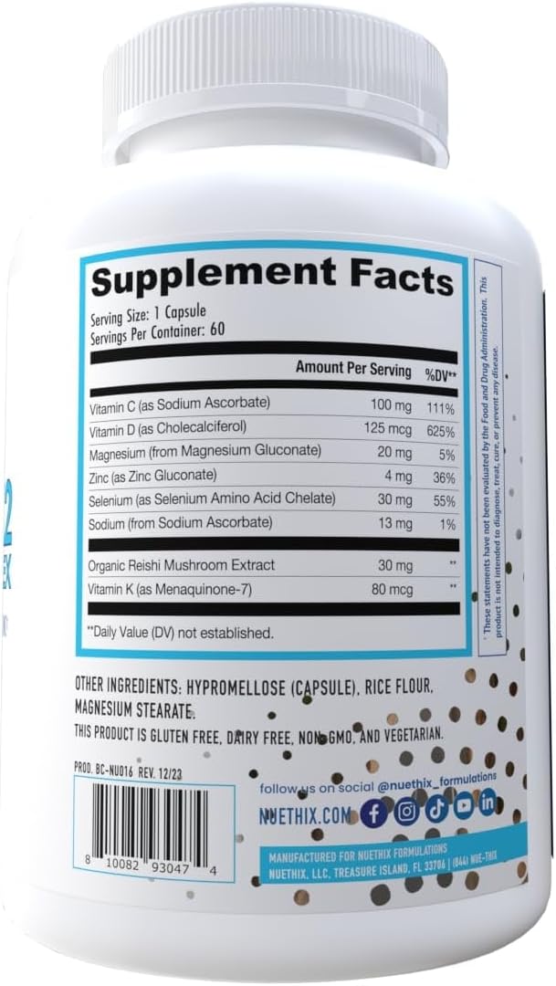 NuEthix Formulations NU-D3 + K2 D3 and K2 5000 5000 iu 60ct, 60 60 servings