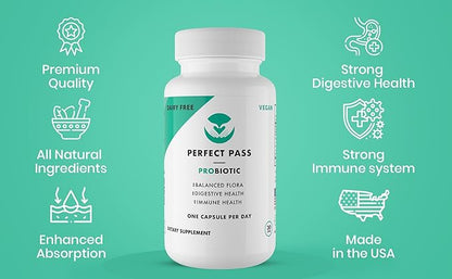 Probiotic, Natural Bacillus Spore Human Strains with 100% Survival Rate Through Stomach Acid and Bile for Gut and Digestive Wellness, Vegetarian, 30 Capsules