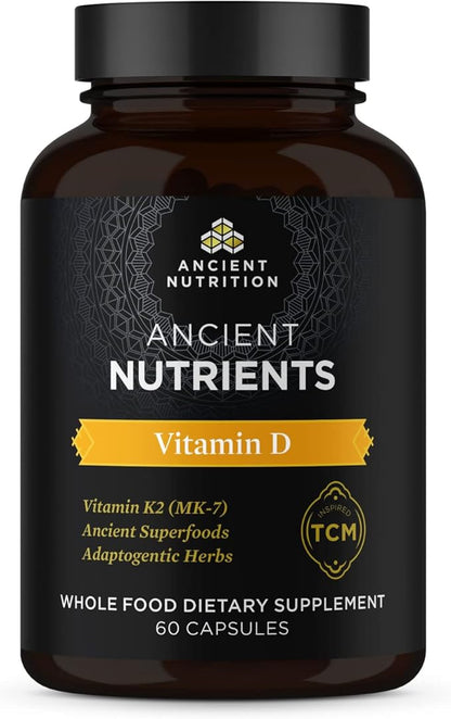 Vitamin D Supplement by Ancient Nutrition, 5,000 IU 60 Capsules