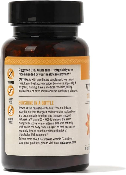 NatureWise Vitamin D3 4000iu (100 mcg) 90 Count