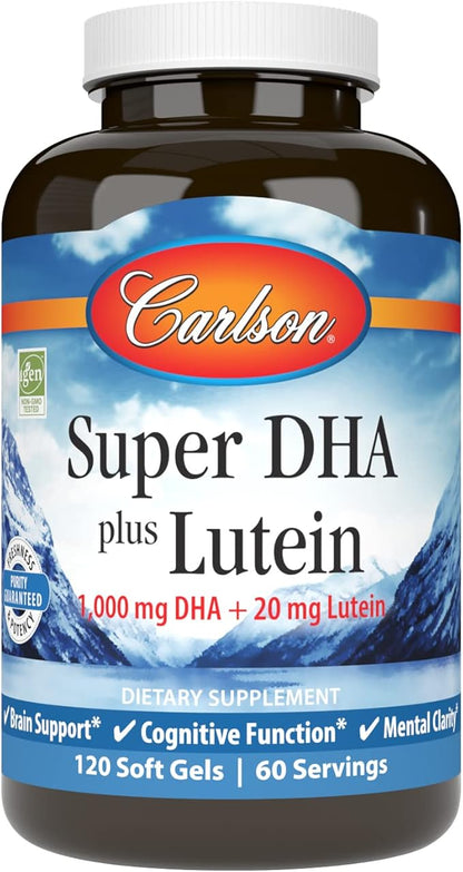 Carlson - Super DHA Plus Lutein, 1000 mg 20 mg 120 Softgels