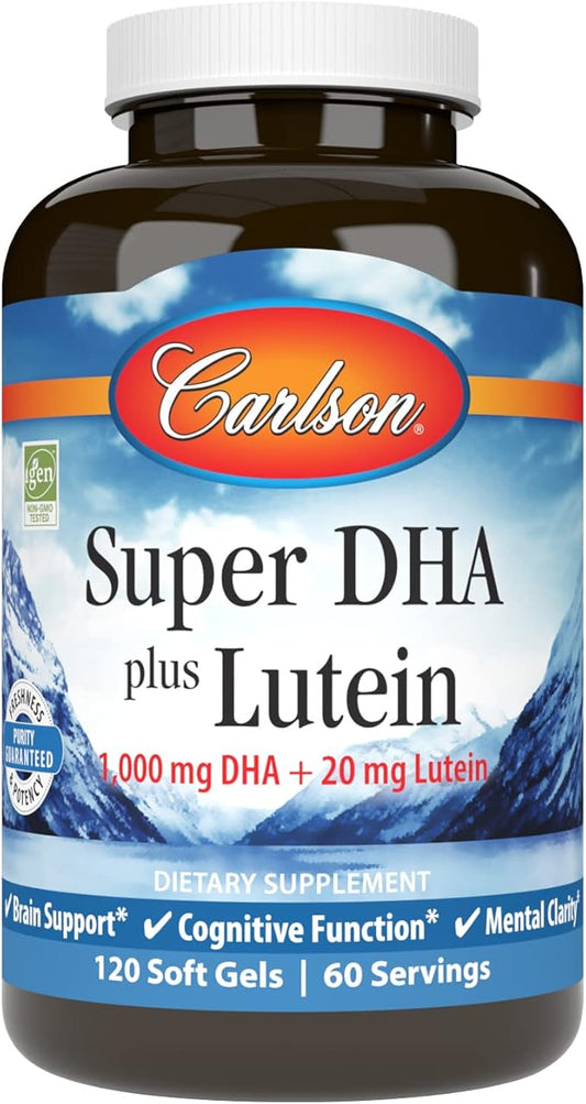 Carlson - Super DHA Plus Lutein, 1000 mg 20 mg 120 Softgels