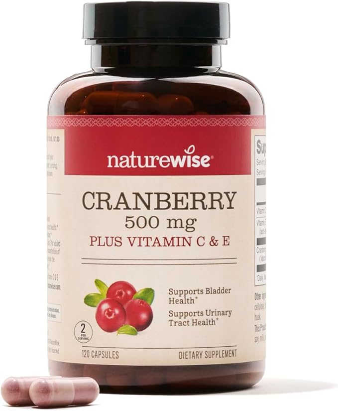 Naturewise Cranberry Extract Pills 12,500mg* Cranberries 120 Capsules[2-Month Capsules[2-Month Supply]