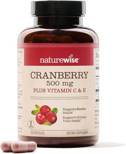 Naturewise Cranberry Extract Pills 12,500mg* Cranberries 120 Capsules[2-Month Capsules[2-Month Supply]