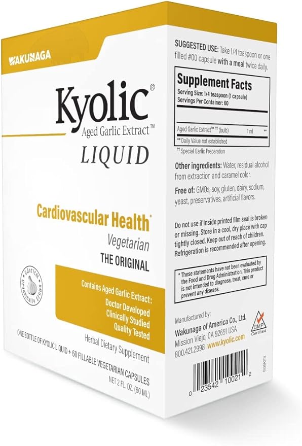 Kyolic Aged Garlic Extract Liquid Vegetarian 2 Ounce 60 Refillable