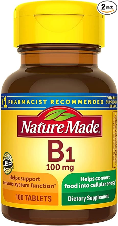 Nature Made Vitamin B-1 100 mg Tablets 100 ct, 2