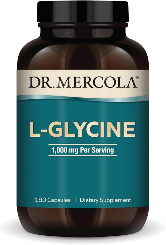 Dr. Mercola L-Glycine Dietary Supplement, 1,000 90 Servings (180 Capsules),