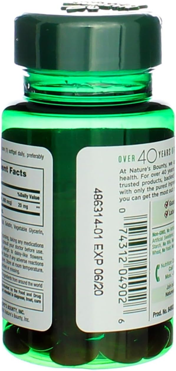 Nature's Bounty Lutein - 20 mg 40 Softgels