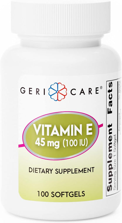 GeriCare Vitamin E Supplement 45 mg (100 IU) 100 Count 1)