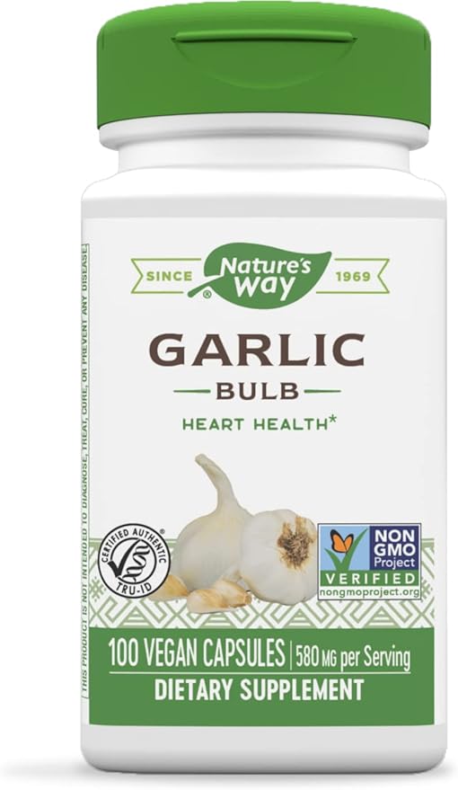 Nature's Way Garlic Bulb, Supports Heart 100 Vegan
