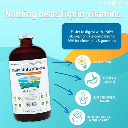 LIQUIDHEALTH 32 Oz Daily Multi Mineral, (2 Pack)