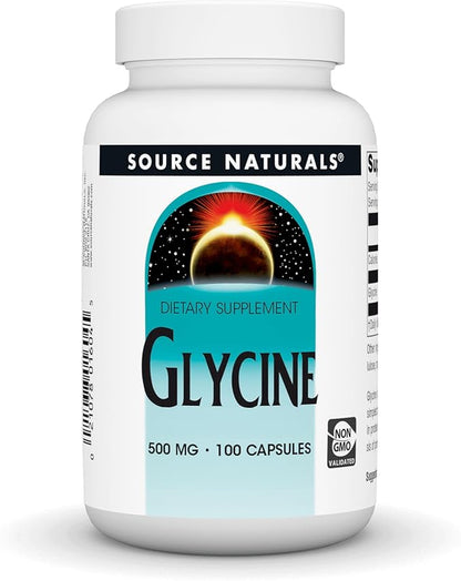 Source Naturals Glycine 500 mg Amino 200 Capsules