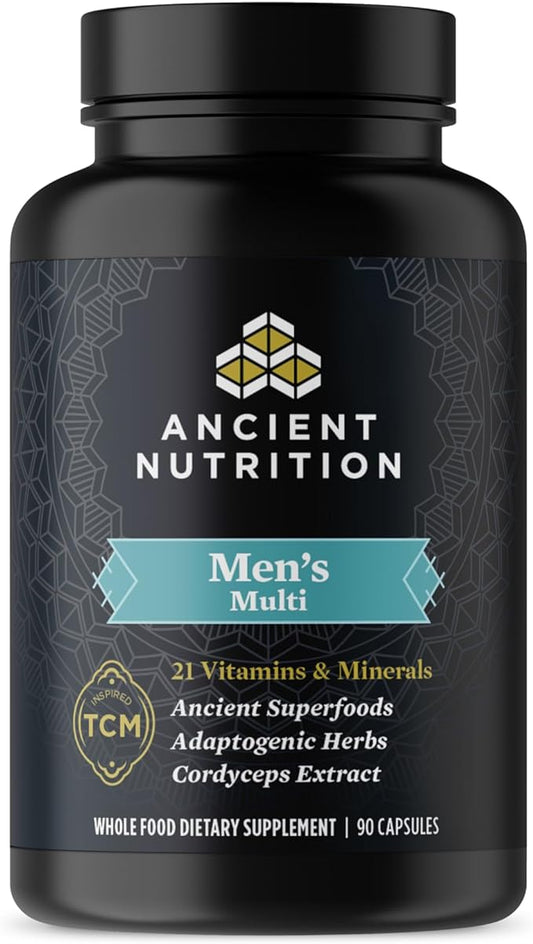 Ancient Nutrition Multivitamin for Men, Multi B12, Zinc, 90 Ct